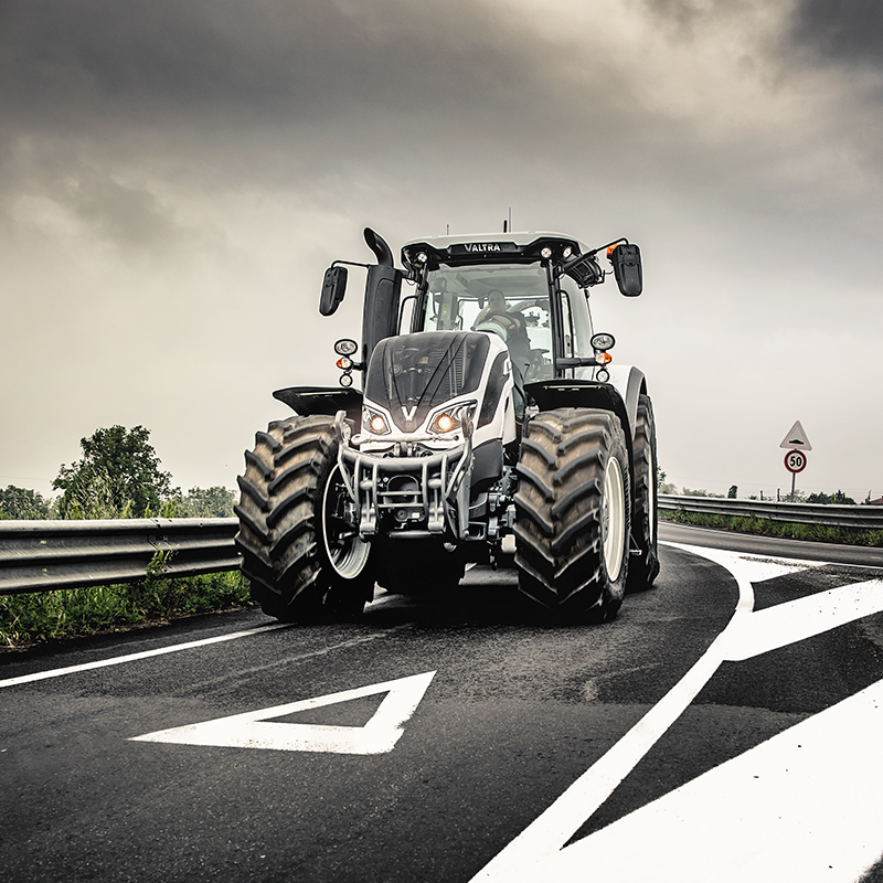 Valtra tractor on road